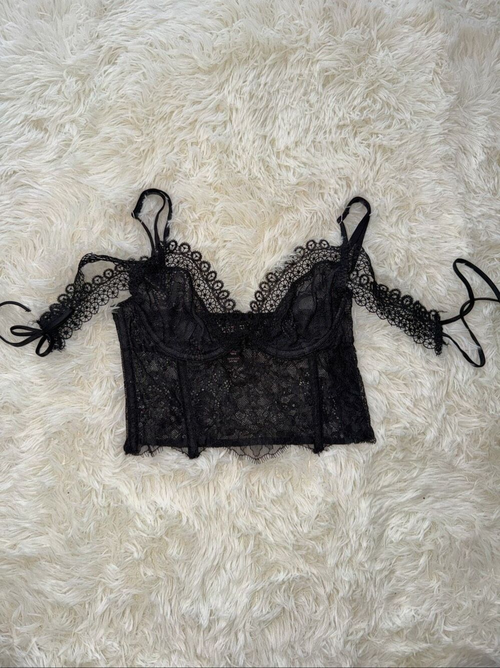 XS Victoria’s Secret lace corset bra / top black